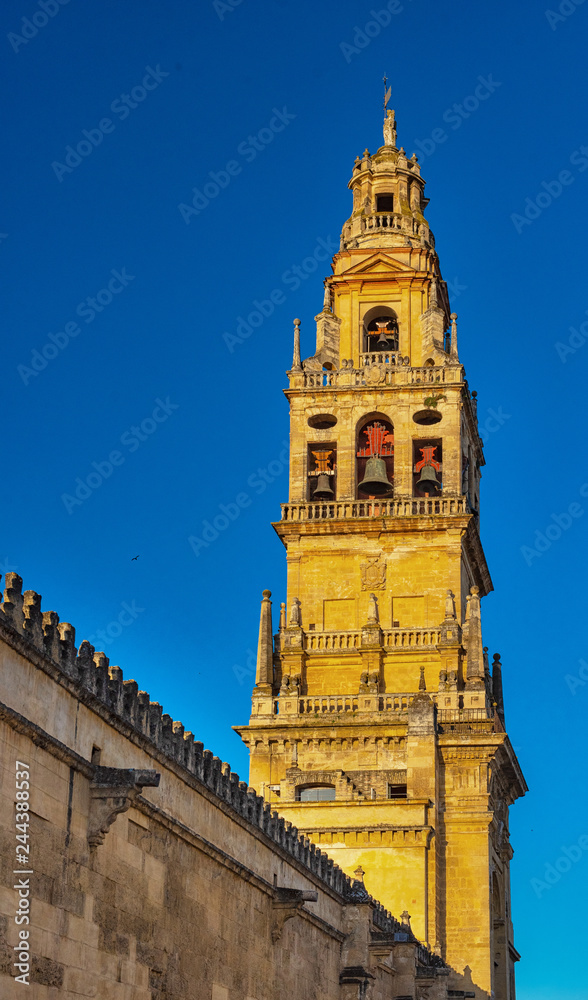 Bell tower of Mezquita Cathedral of Cordoba