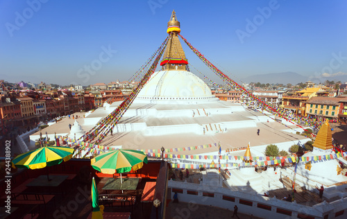 Boudhanath stupa  Kathmandu city  buddhism in Nepal