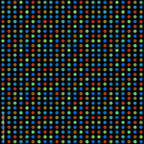 Seamless abstract pattern background with a variety of colored circles.