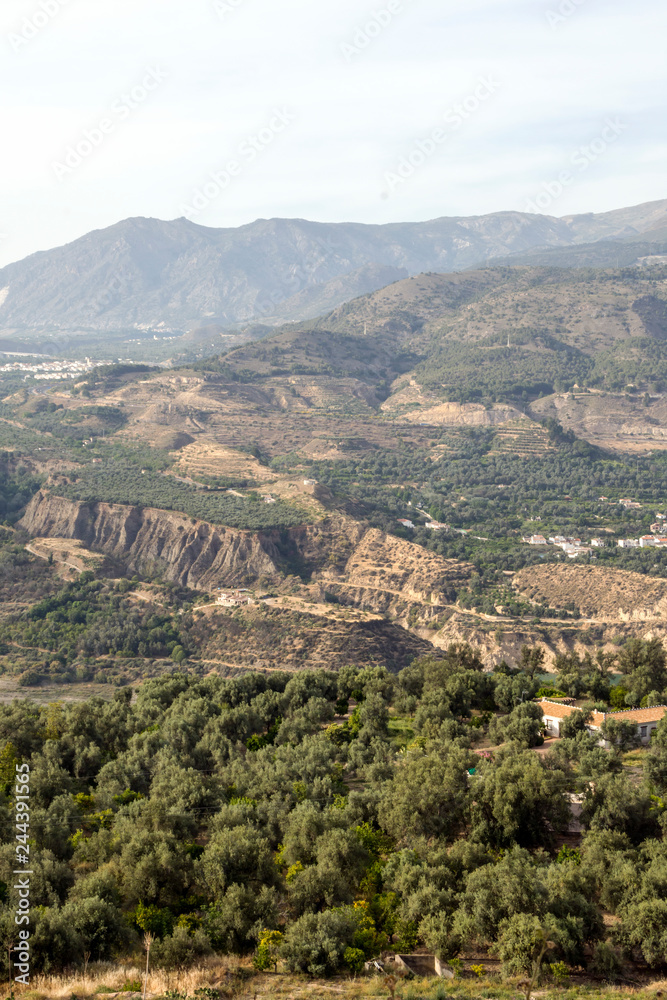 Mountains of the Sierra de Cazorla in the Spanish province of Jaen on a sunny day.