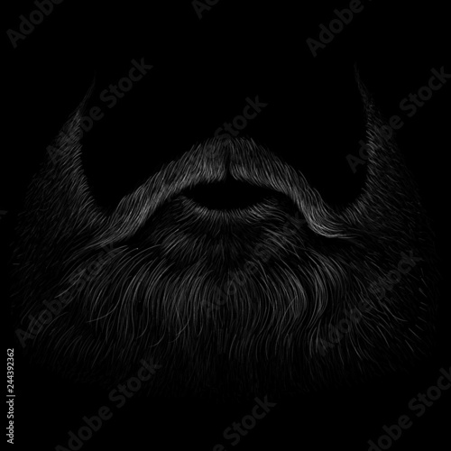 The Vector shaving effect beard for T-shirt design or outwear. 