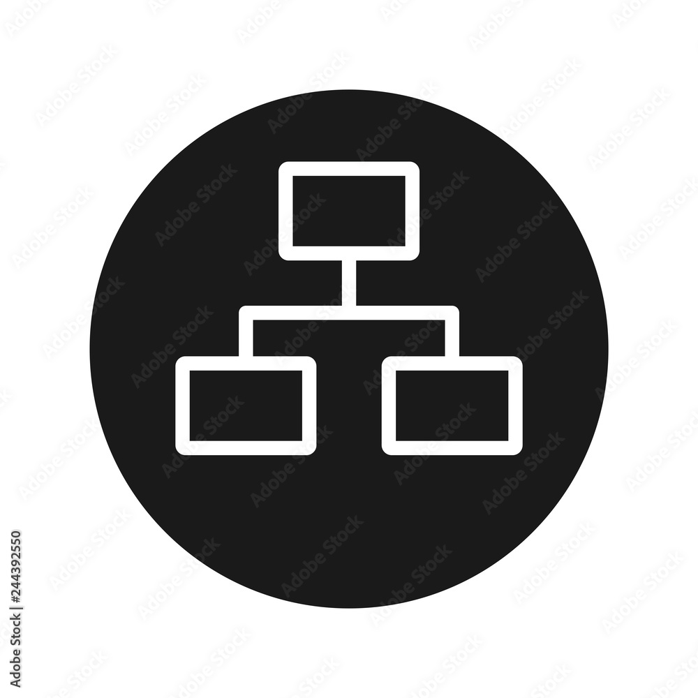 Network connections icon flat black round button vector illustration Network connections icon flat black round button vector illustration