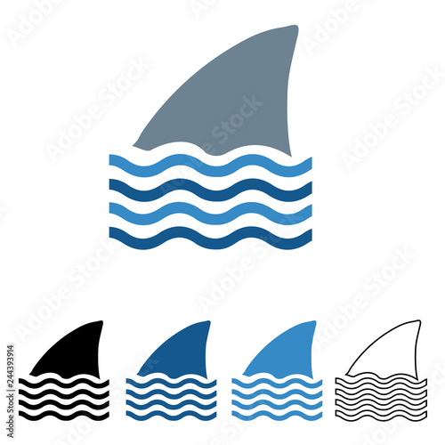 Icon-Shark Fin in the Ocean