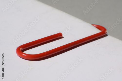 paper clips macro red