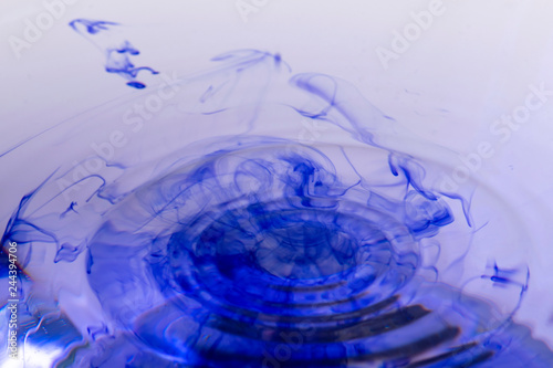 blue ink in water photo