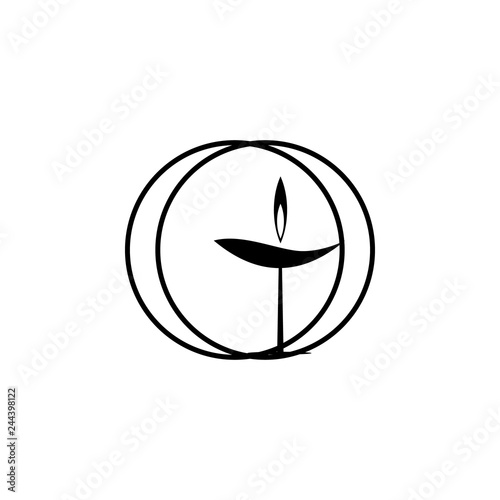 religion symbol, Unitarian, universalism icon. Element of religion symbol illustration. Signs and symbols icon can be used for web, logo, mobile app, UI, UX