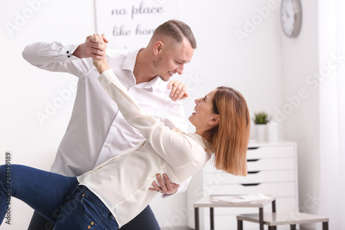 Beautiful couple dancing at...