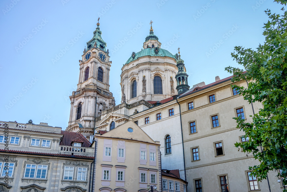 Towers of the St. Nicolas church in Prague