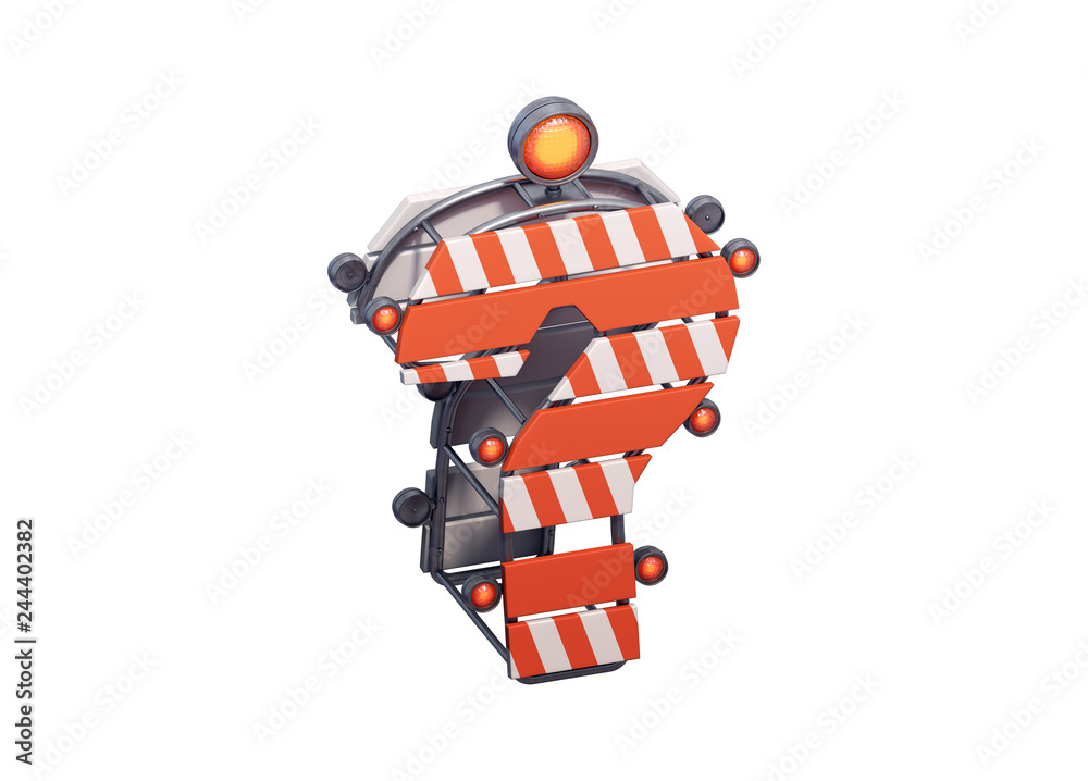 Under construction barrier font. Under construction barrier font.