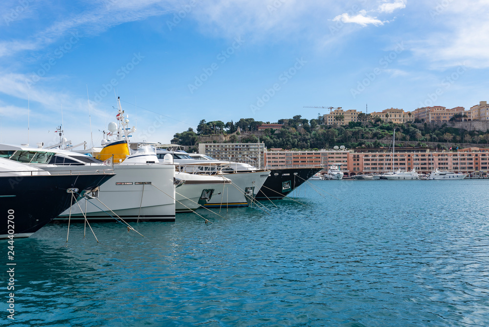 Yachts and boats in Monaco Marina