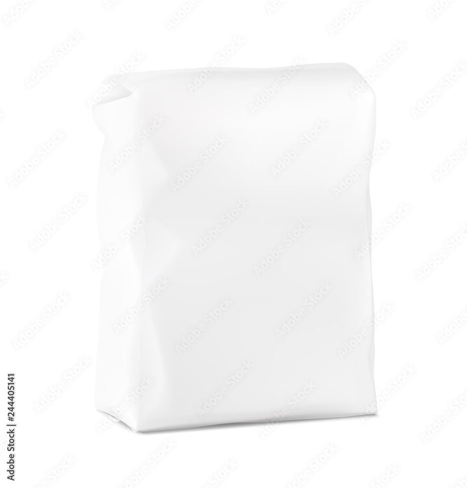 Blank bag mockup. Perspective view. Vector illustration isolated on white background. Mockup for your presentation, design, promo, adv. EPS10. Blank bag mockup. Perspective view. Vector illustration isolated on white background. Mockup for your presentation, design, promo, adv. EPS10.