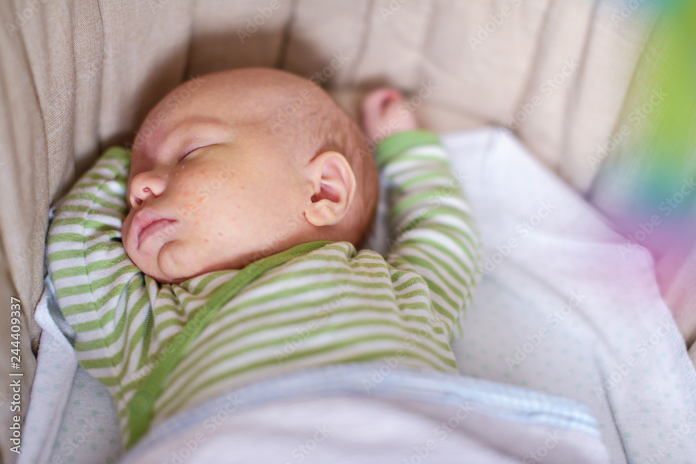 newborn baby in the crib newborn baby in the crib