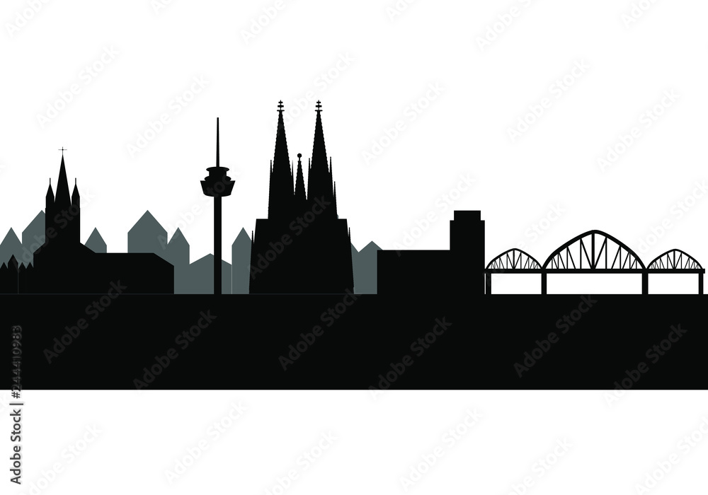 skyline of the city of Cologne in Germany
