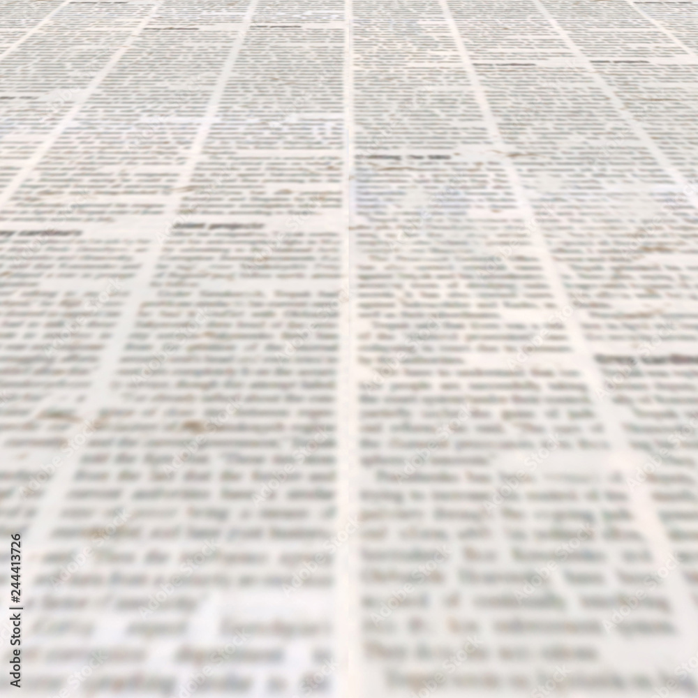 Obraz premium Newspaper with old vintage unreadable paper texture background