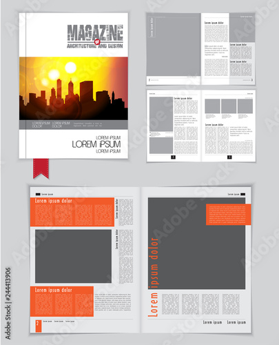 Graphics brochures design templates, vector 