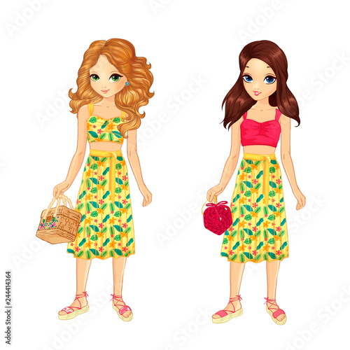 Girl Outfit With Flower Skirt