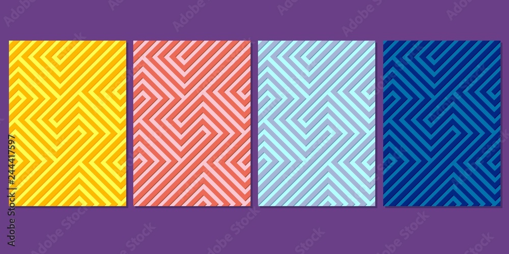 Stylish geometric vintage label in abstract style.