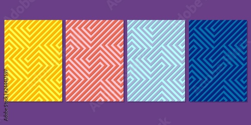 Stylish geometric vintage label in abstract style.