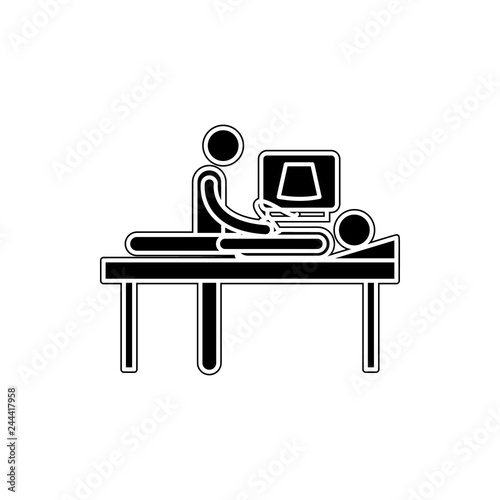 ultrasound icon. Element of medicine for mobile concept and web apps icon. Glyph, flat icon for website design and development, app development