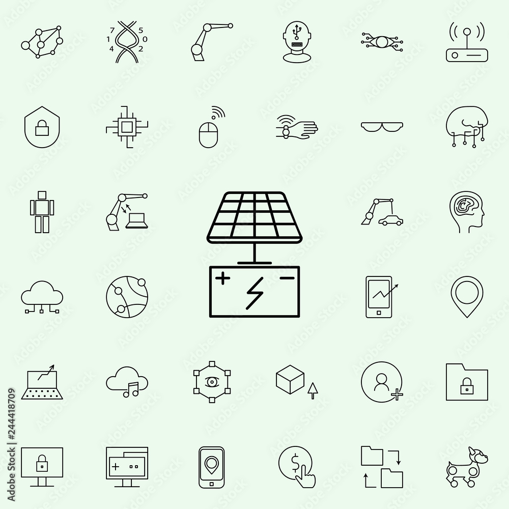 Fototapeta premium solar battery icon. New Technologies icons universal set for web and mobile