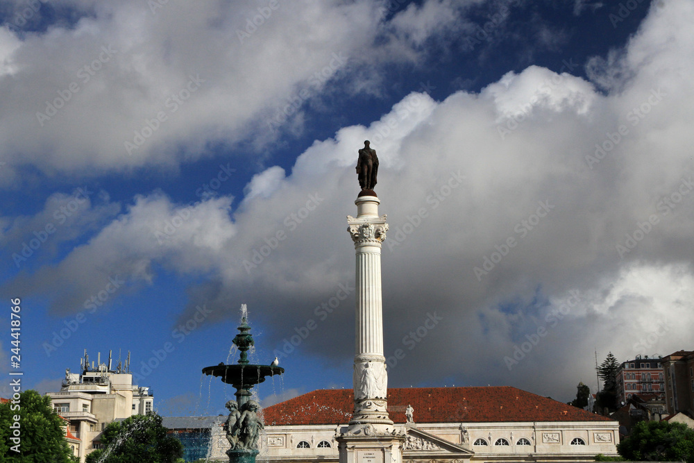 Rossio Square, Column of Pedro IV, Lisbon, Portugal Rossio Square, Column of Pedro IV, Lisbon, Portugal