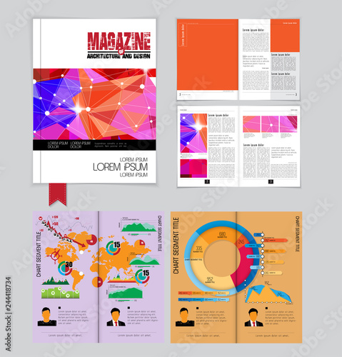 Template vector design ready for use for brochure, annual report or magazine
