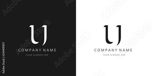 u logo letter design	