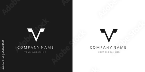 v logo letter design	 photo