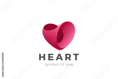Heart Logo Love vector. Cardiology Medical. Valentines day icon