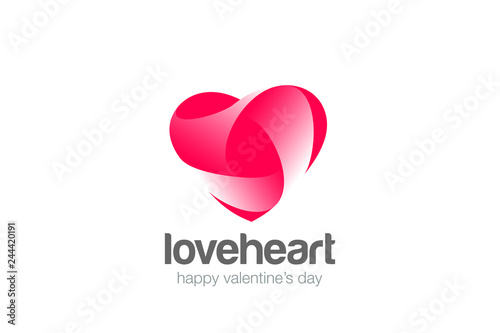 Heart Logo Love vector. Cardiology Medical. Valentines day icon
