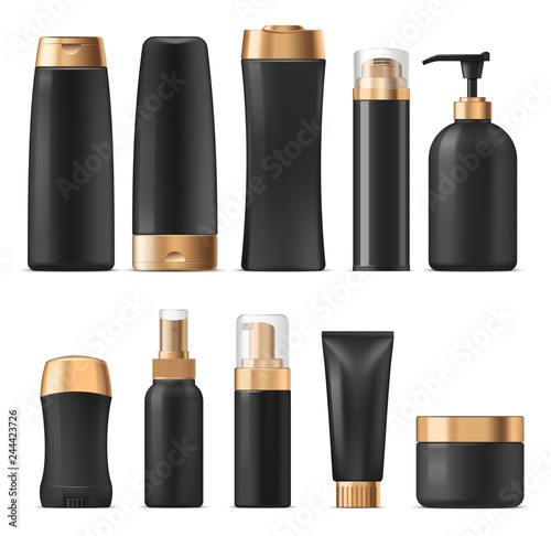 Cosmetics and perfumes vector isolated mockups