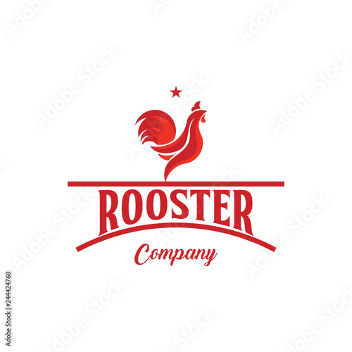 Rooster Company Logo Vector Template Design Illustration