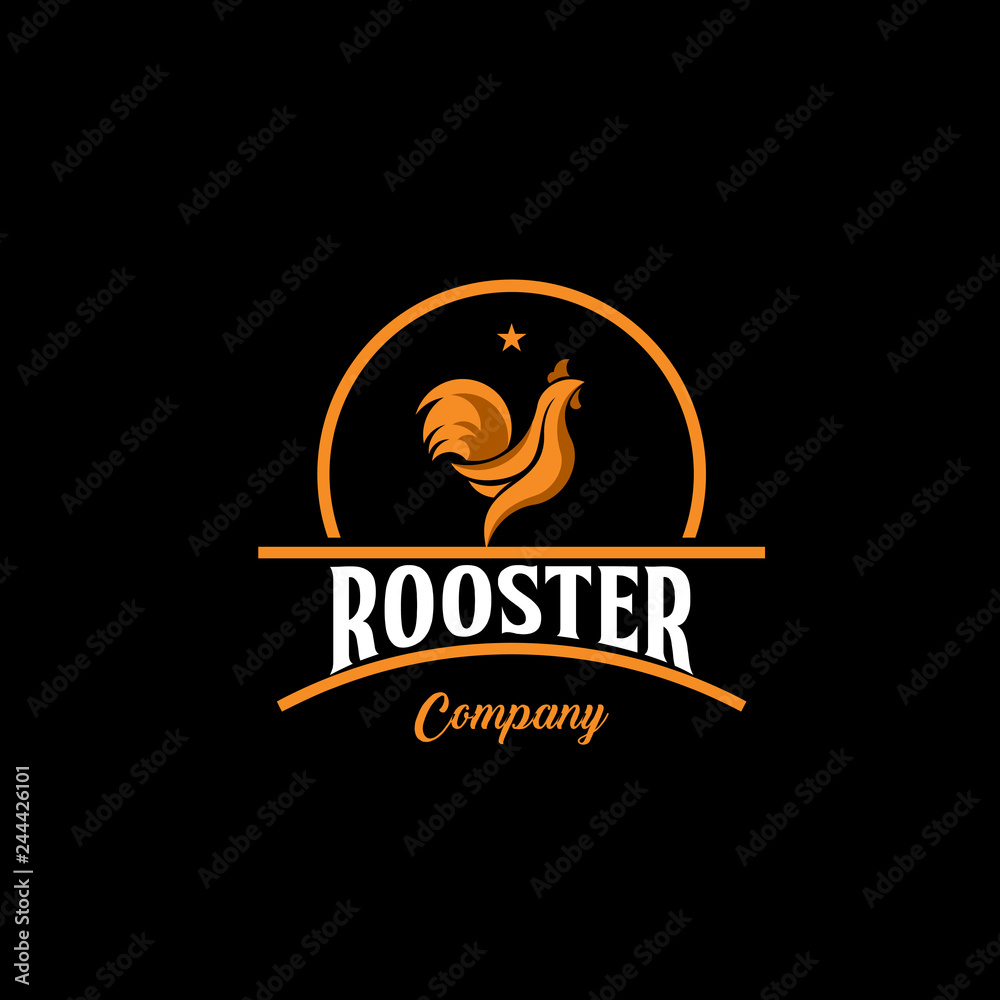 Rooster Company Logo Vector Template Design Illustration