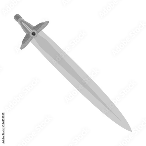 Isolated object of sword and dagger symbol. Set of sword and weapon stock vector illustration.