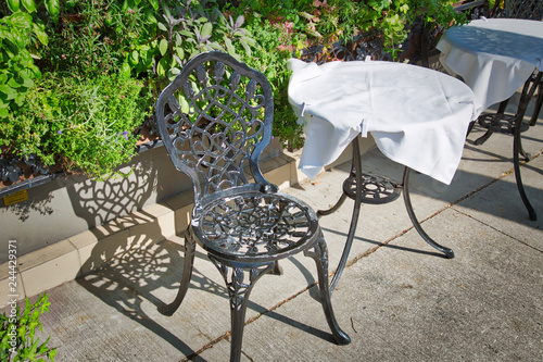 Photography Toronto, Canada-20 June, 2018: Italian trattoria restaurant awaiting customers i