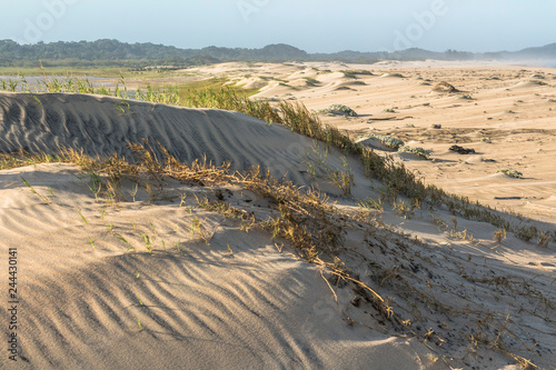 Beautiful sand dunes in St. Lucia in South Africa
