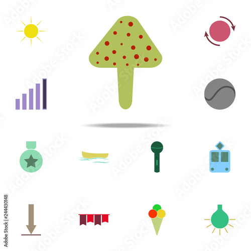 amanita mushroom icon. color web icons universal set for web and mobile