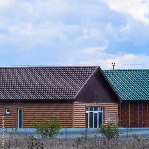 Wallpaper Mural The roof of corrugated sheet on the houses Torontodigital.ca
