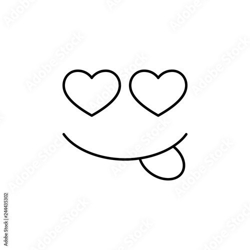 in love face heart  icon. Element of Valentine's Day icon for mobile concept and web apps. Detailed in love face heart  icon can be used for web and mobile © Jamila