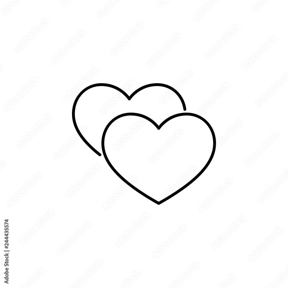 heart couple icon. Element of Valentine's Day icon for mobile concept and web apps. Detailed heart couple icon can be used for web and mobile