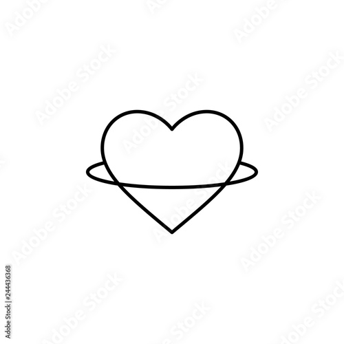 heart with circle icon. Element of Valentine's Day icon for mobile concept and web apps. Detailed heart with circle icon can be used for web and mobile