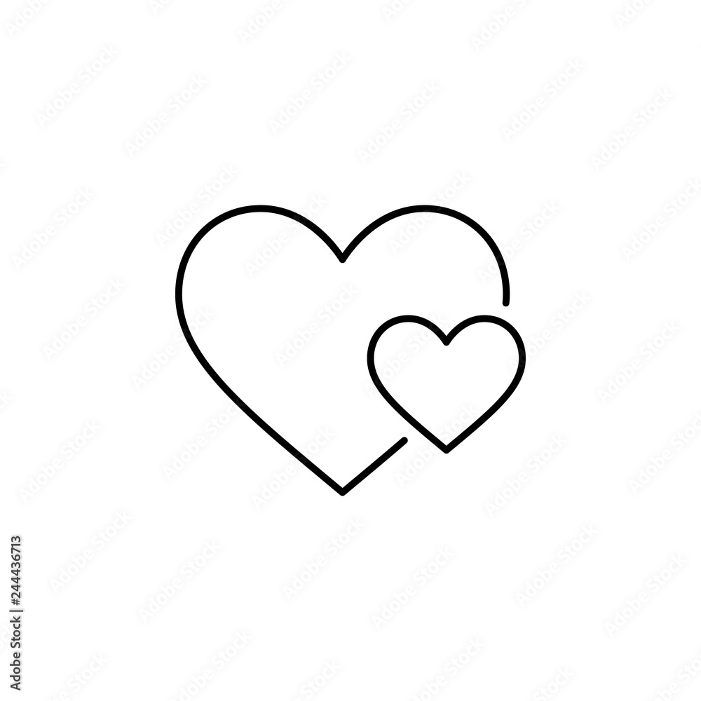 lovers  chatting heart  icon. Element of Valentine's Day icon for mobile concept and web apps. Detailed lovers  chatting heart  icon can be used for web and mobile
