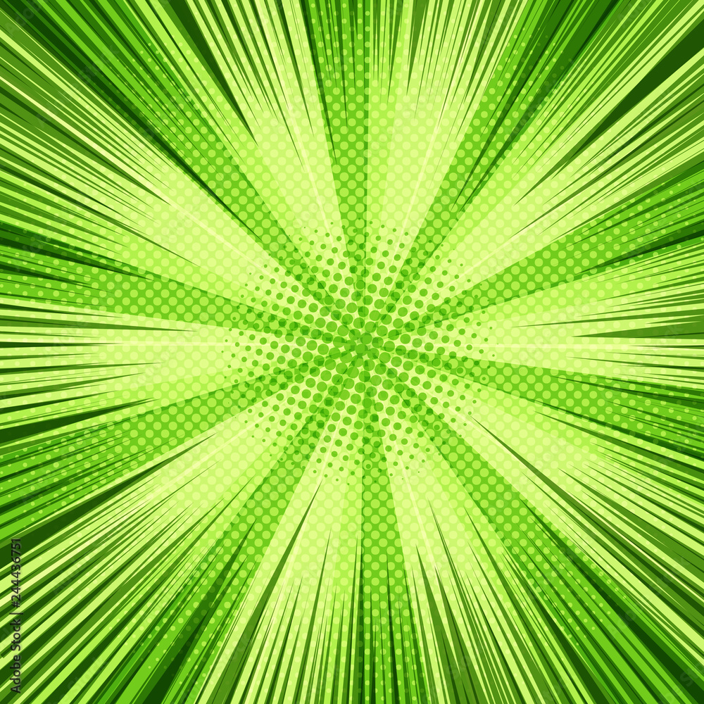 Obraz premium Comic bright green concept