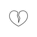 funeral, broken heart icon. Element of death icon for mobile concept and web apps. Detailed funeral, broken heart icon can be used for web and mobile