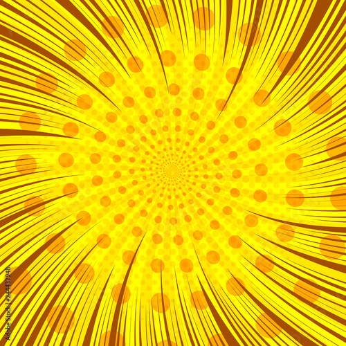 Comic yellow bright abstract background