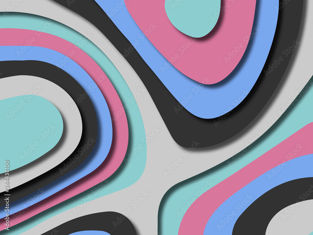 Obraz premium 3D abstract background with paper cut shapes.Abstract paper carve template background,for book cover.Paper cut background. Abstract realistic paper decoration for design