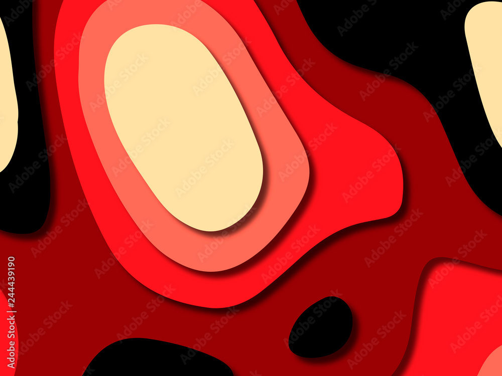 Obraz premium 3D abstract background with paper cut shapes.Abstract paper carve template background,for book cover.Paper cut background. Abstract realistic paper decoration for design