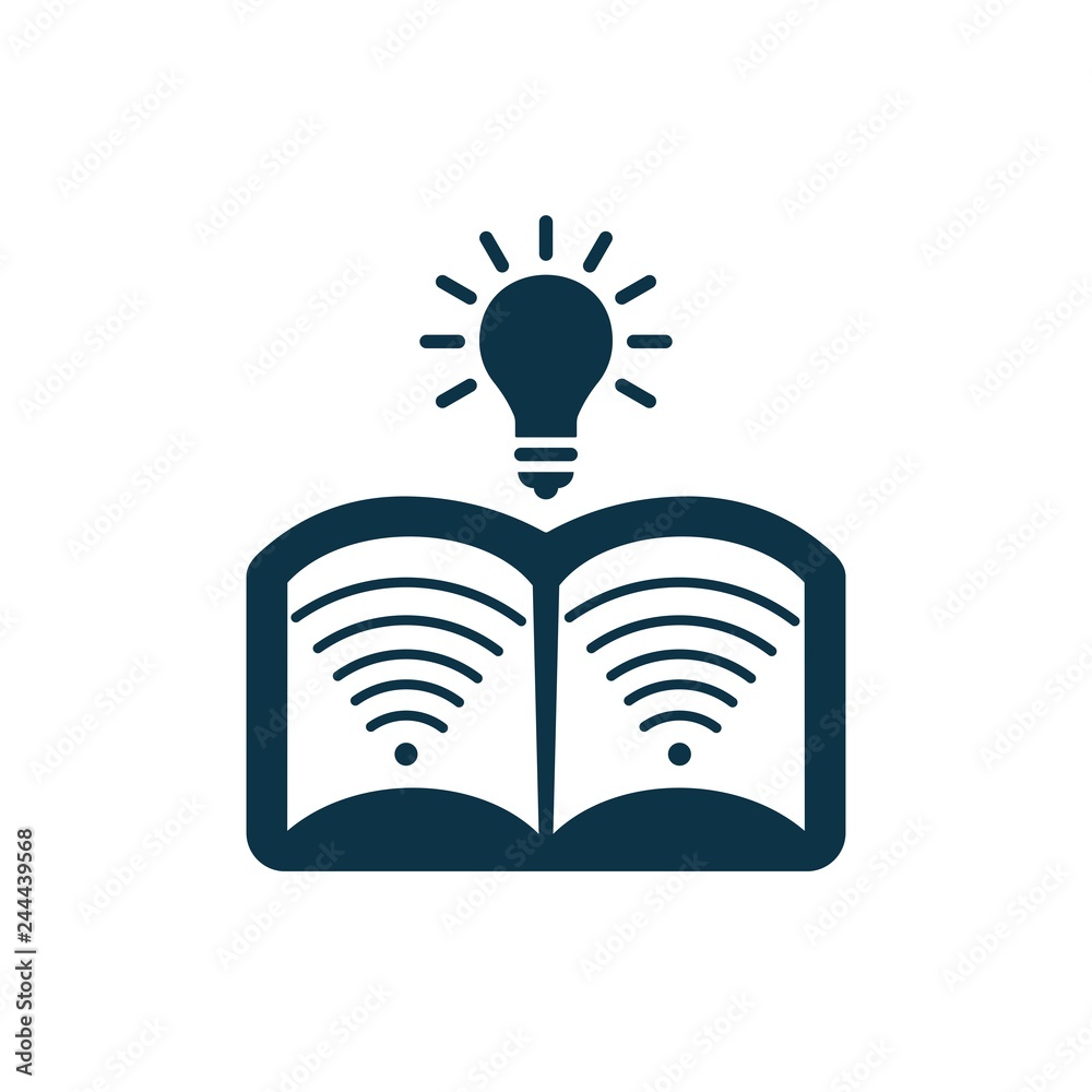 Self-education, professional development online. Vector icon, white background. Self-education, professional development online. Vector icon, white background.