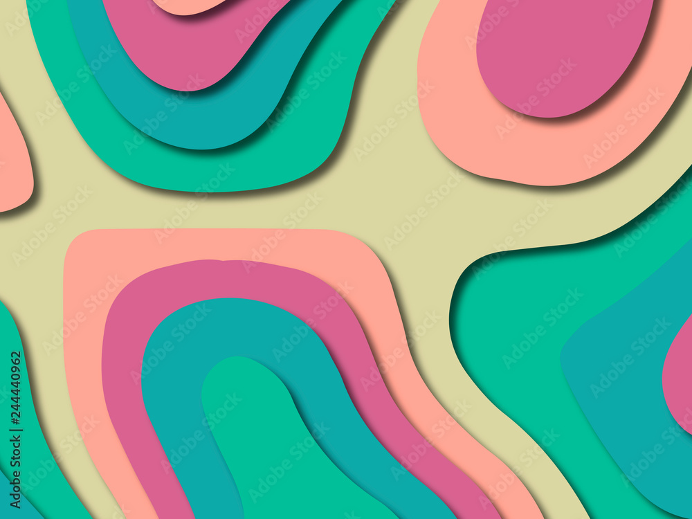 Paper art cartoon abstract waves. Paper carve background. Modern origami design template.Paper cut background. Abstract realistic paper decoration for design textured Paper art cartoon abstract waves. Paper carve background. Modern origami design template.Paper cut background. Abstract realistic paper decoration for design textured