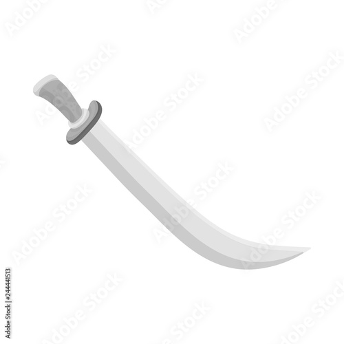 Isolated object of sword and dagger sign. Set of sword and weapon stock symbol for web.